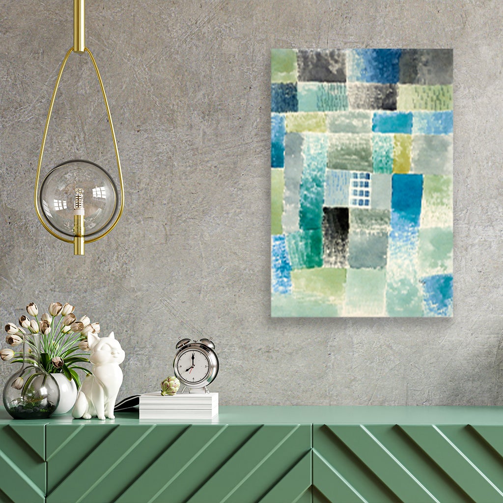 First house in a settlement painting - Meri Deewar 2 : 3 Vertical Premium Wall Art Canvas by MeriDeewar