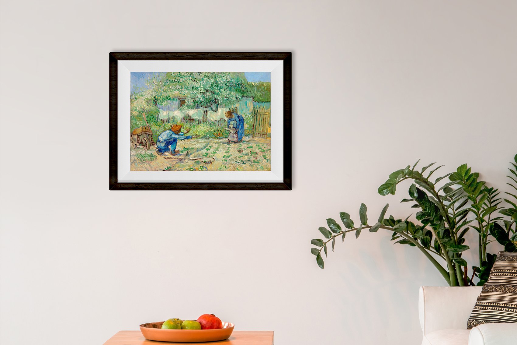 First Steps By Van Gogh Painting - Meri Deewar 5 : 4 Horizontal Premium Wall Art Canvas by MeriDeewar