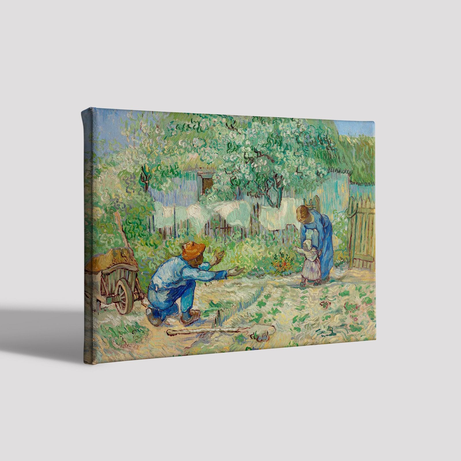 First Steps By Van Gogh Painting - Meri Deewar 5 : 4 Horizontal Premium Wall Art Canvas by MeriDeewar