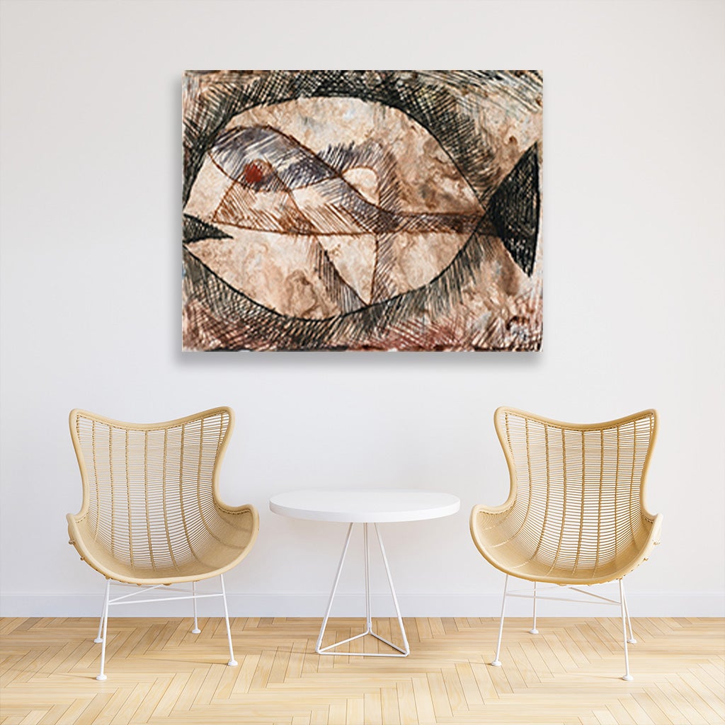 Fisch Painting - Meri Deewar 4 : 3 Horizontal Premium Wall Art Canvas by MeriDeewar