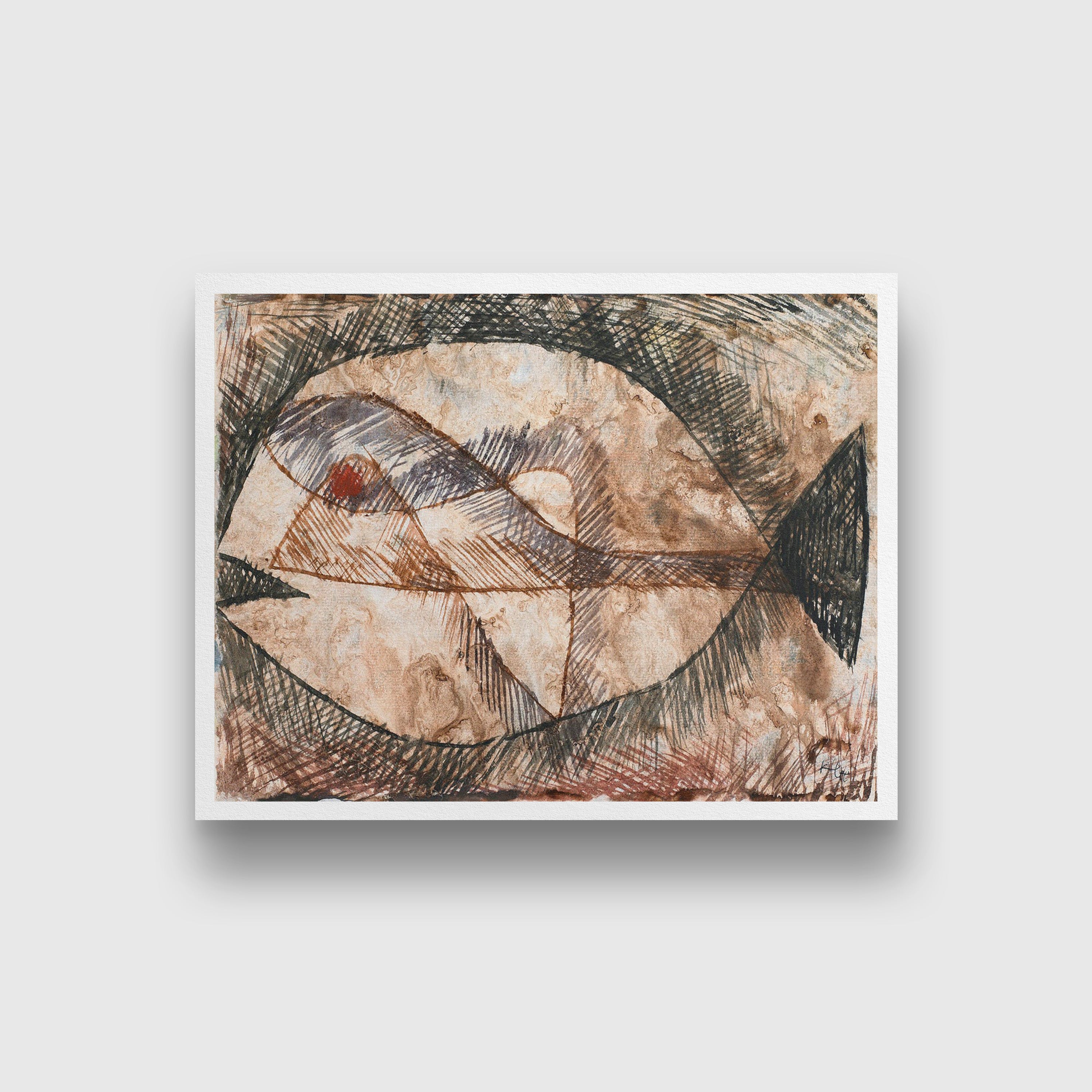 Fisch Painting - Meri Deewar 4 : 3 Horizontal Premium Wall Art Canvas by MeriDeewar