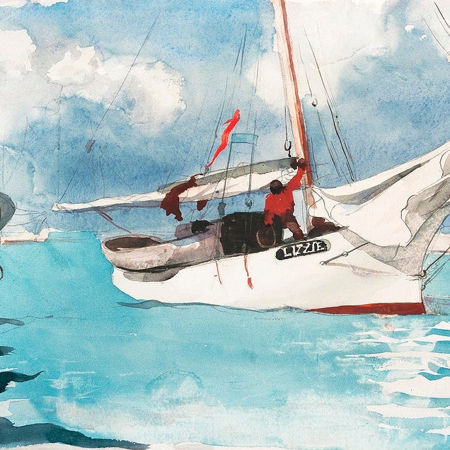 Fishing Boats Key West painting - Meri Deewar 3 : 2 Horizontal Premium Wall Art Canvas by MeriDeewar