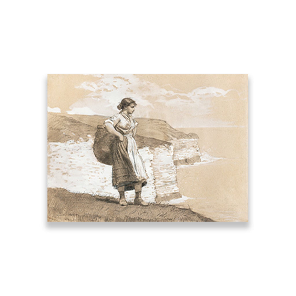 Flamborough Head painting - Meri Deewar 4 : 3 Horizontal Premium Wall Art Canvas by MeriDeewar