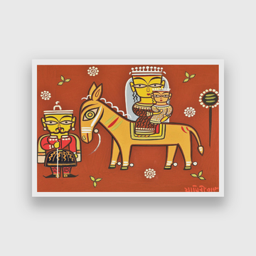 Flight to Egypt Painting 3 : 2 Horizontal Premium Wall Art Canvas by MeriDeewar