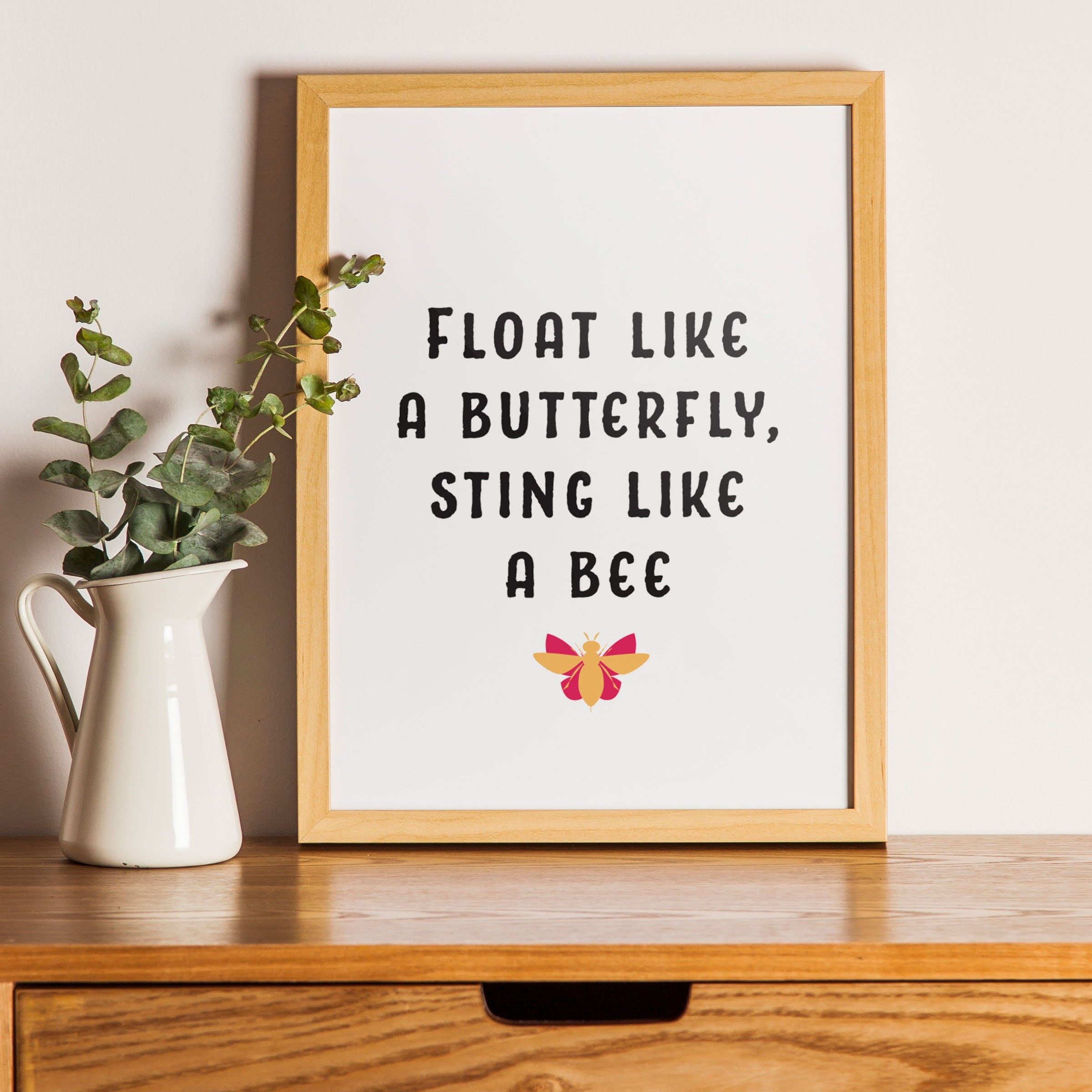 Float Like A Butterfly _ poster Poster A3 / Poster Premium Wall Art Canvas by MeriDeewar