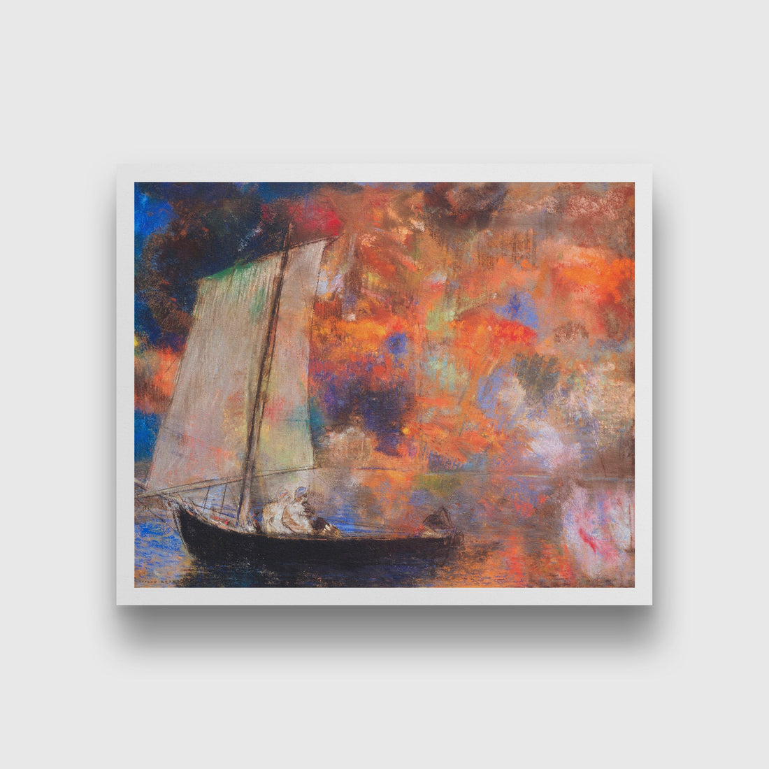Flower Clouds painting 5 : 4 Horizontal Premium Wall Art Canvas by MeriDeewar