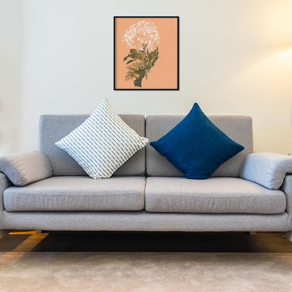 Flower Studies Painting - Meri Deewar 1 : 1 Square Premium Wall Art Canvas by MeriDeewar