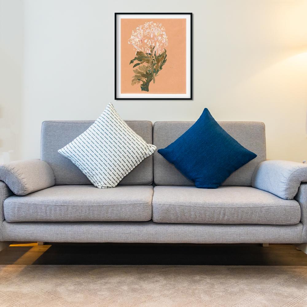 Flower Studies Painting - Meri Deewar 1 : 1 Square Premium Wall Art Canvas by MeriDeewar