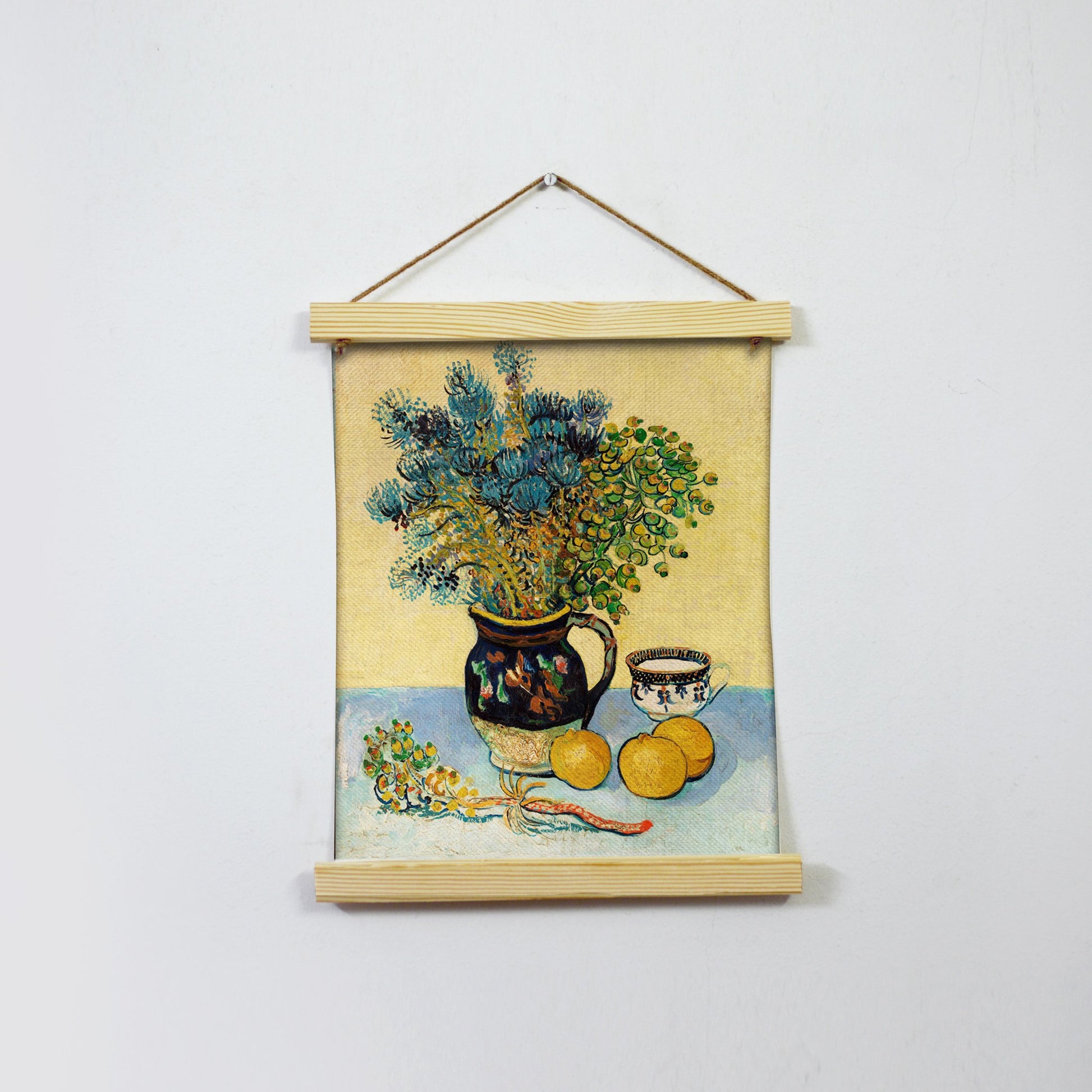 Flower Vase By Van Gogh Hanging Canvas Painting - Meri Deewar Hanging Canvas Premium Wall Art Canvas by MeriDeewar