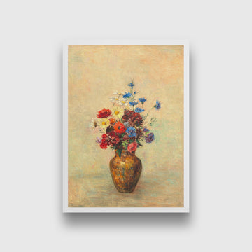 Flowers in a Vase painting 3 : 4 Vertical Premium Wall Art Canvas by MeriDeewar