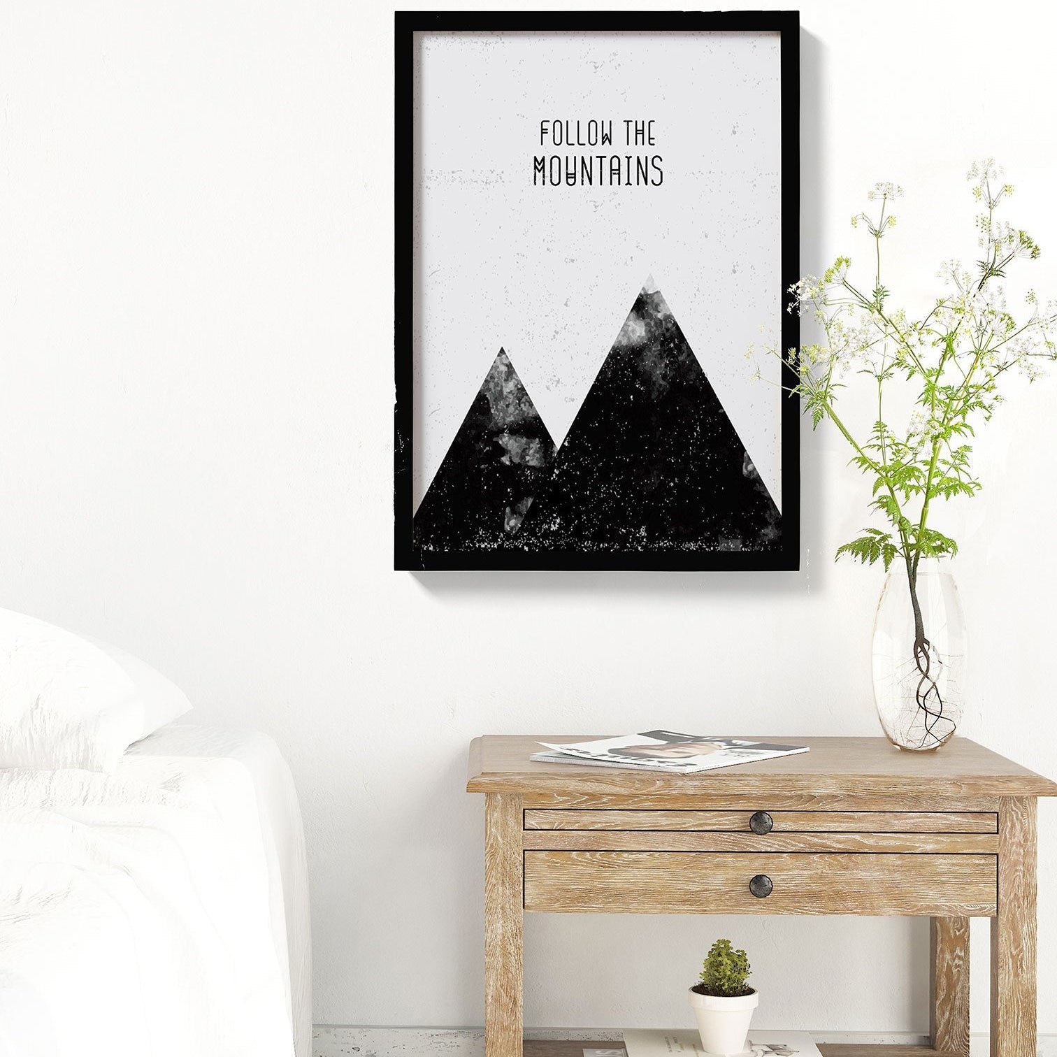 Follow the Mountains Art Painting - Meri Deewar 2 : 3 Vertical Premium Wall Art Canvas by MeriDeewar