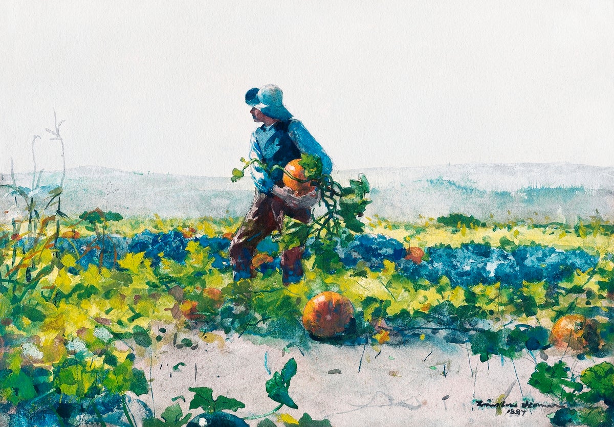 For to Be a Farmer’s Boy painting - Meri Deewar 3 : 2 Horizontal Premium Wall Art Canvas by MeriDeewar