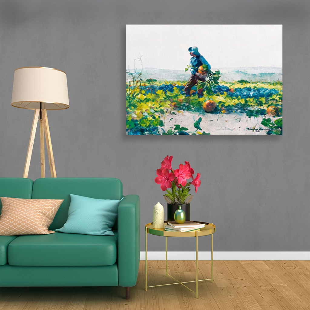 For to Be a Farmer’s Boy painting - Meri Deewar 3 : 2 Horizontal Premium Wall Art Canvas by MeriDeewar