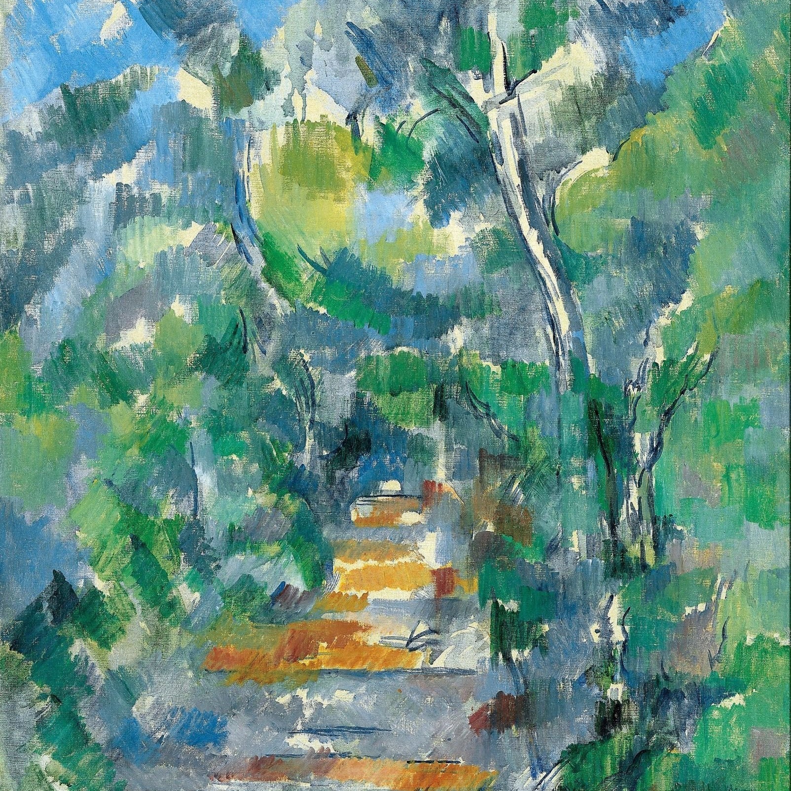 Forest Scene Painting - Meri Deewar 4 :5 Vertical Premium Wall Art Canvas by MeriDeewar