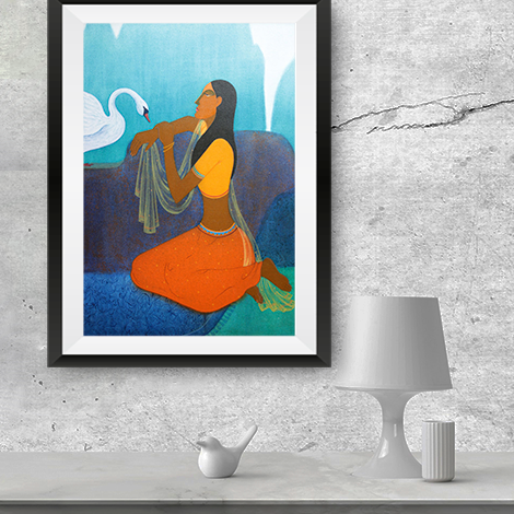 Forms of Beauty II Painting - Meri Deewar 2 : 3 Vertical Premium Wall Art Canvas by MeriDeewar