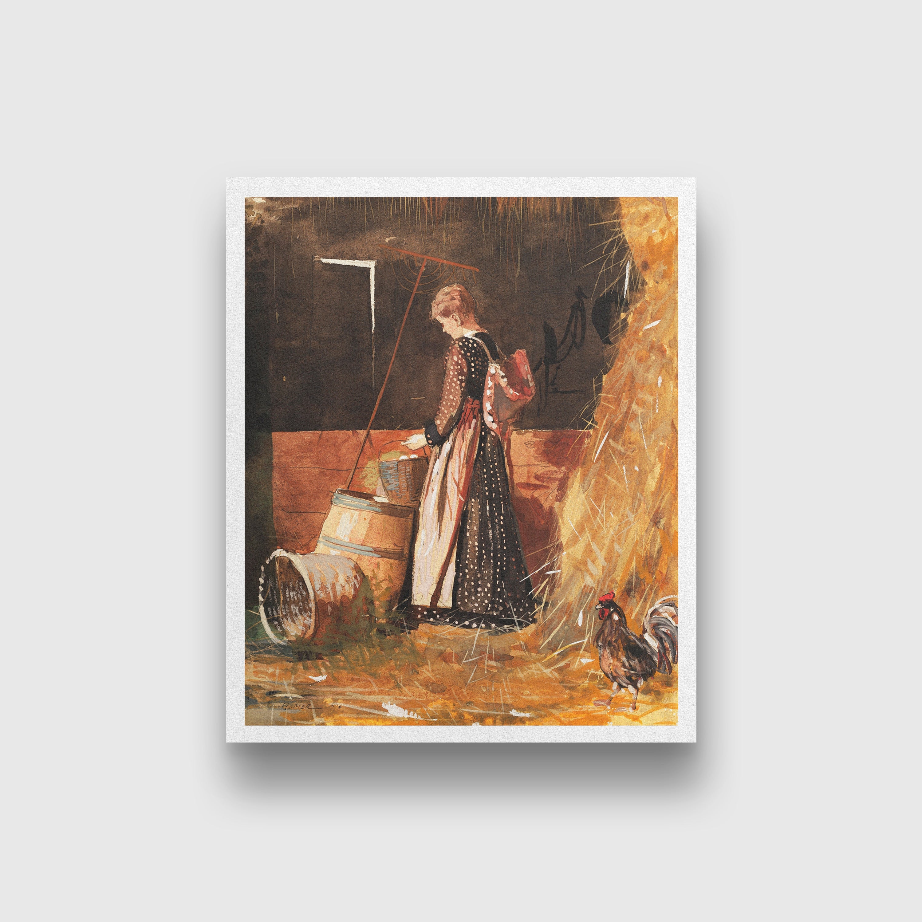 Fresh Eggs painting - Meri Deewar 5 : 6 Vertical Premium Wall Art Canvas by MeriDeewar