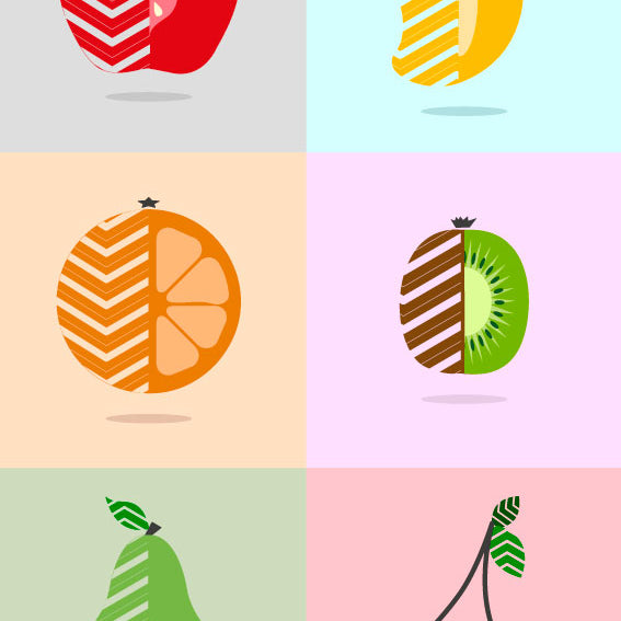 Fruits painting 2 : 3 Vertical Premium Wall Art Canvas by MeriDeewar