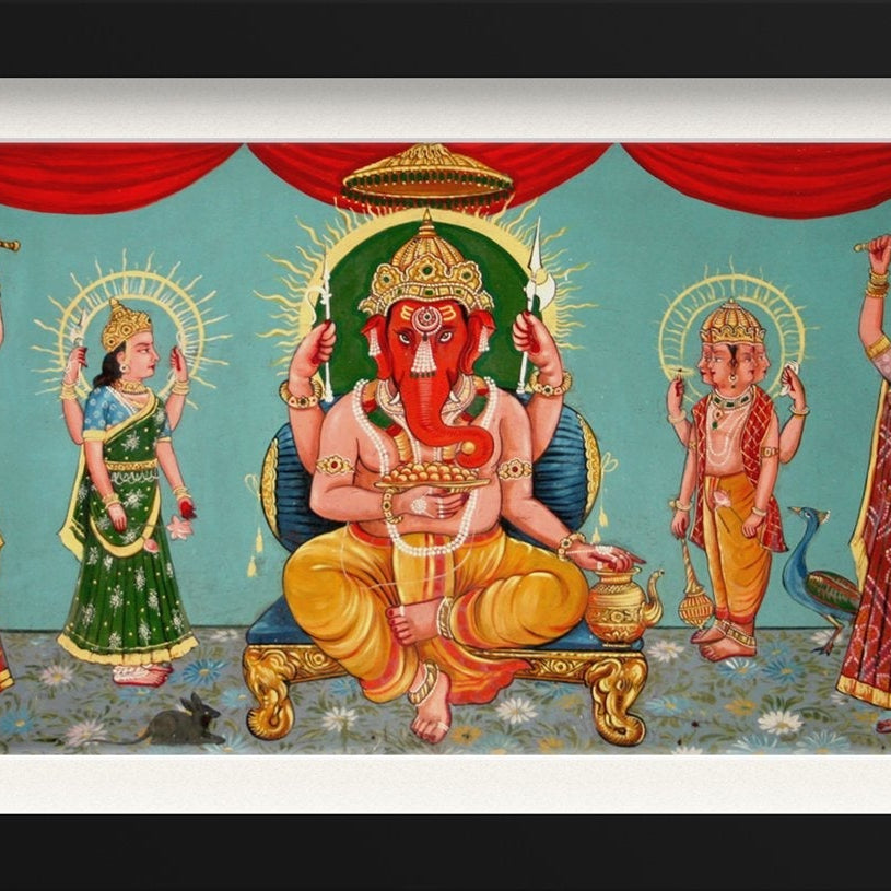 Ganesh (Vighnesvara) Painting - Meri Deewar 2 : 3 Vertical Premium Wall Art Canvas by MeriDeewar