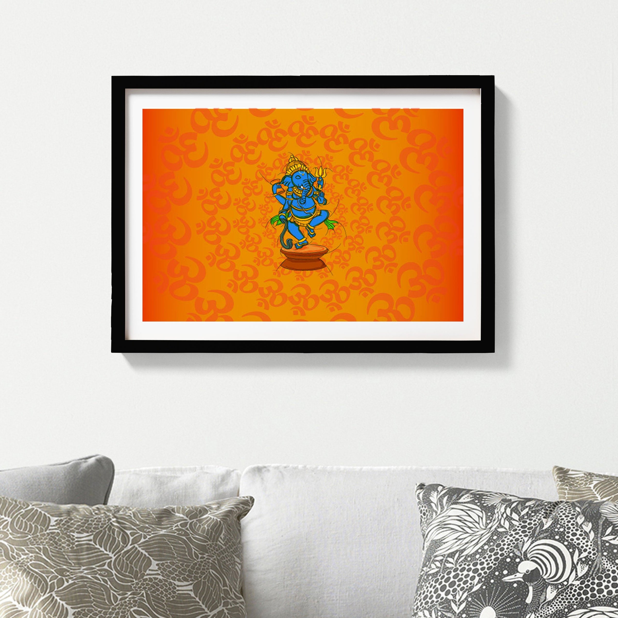 Ganesha Painting - Meri Deewar 3 : 2 Horizontal Premium Wall Art Canvas by MeriDeewar