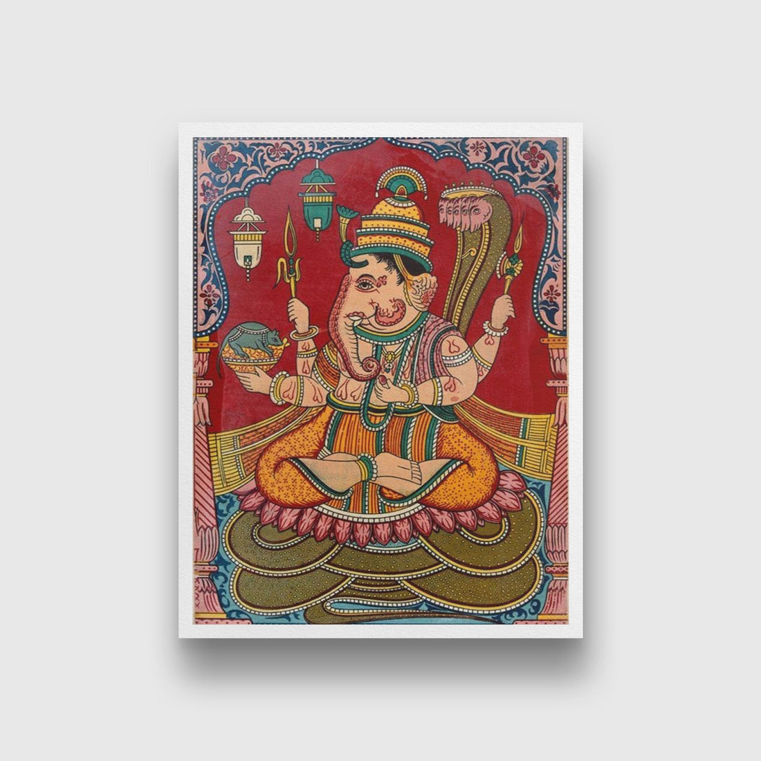 Ganesha Painting - Meri Deewar 4 :5 Vertical Premium Wall Art Canvas by MeriDeewar