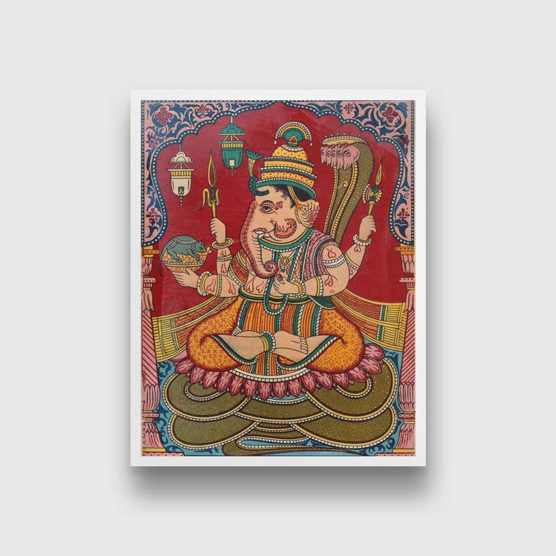 Ganesha Painting - Meri Deewar 4 :5 Vertical Premium Wall Art Canvas by MeriDeewar