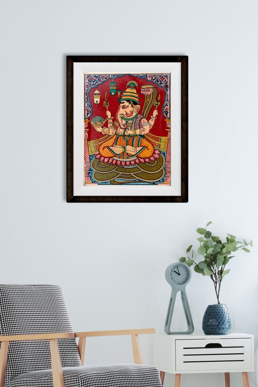 Ganesha Painting - Meri Deewar 4 :5 Vertical Premium Wall Art Canvas by MeriDeewar
