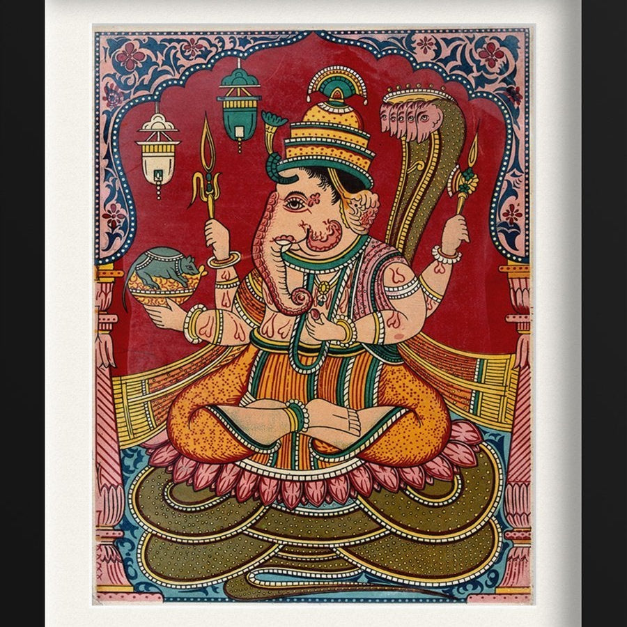 Ganesha Painting - Meri Deewar 4 :5 Vertical Premium Wall Art Canvas by MeriDeewar