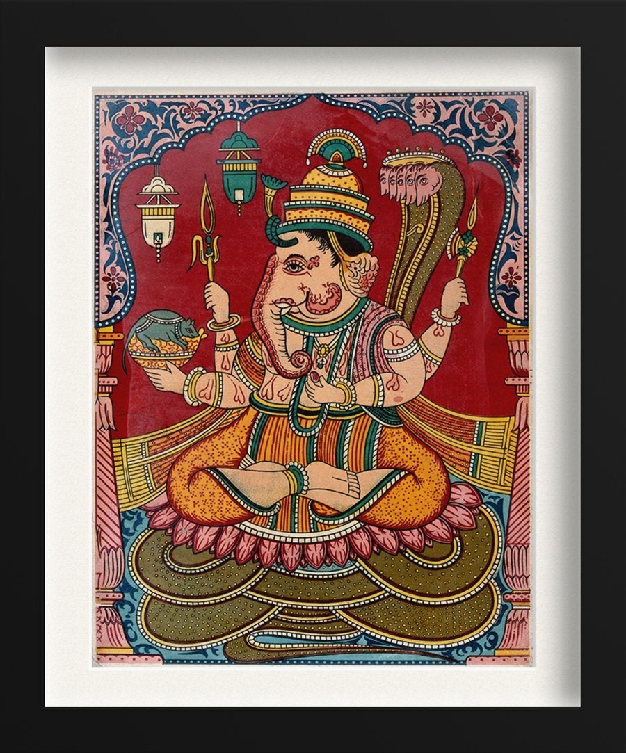 Ganesha Painting - Meri Deewar 4 :5 Vertical Premium Wall Art Canvas by MeriDeewar
