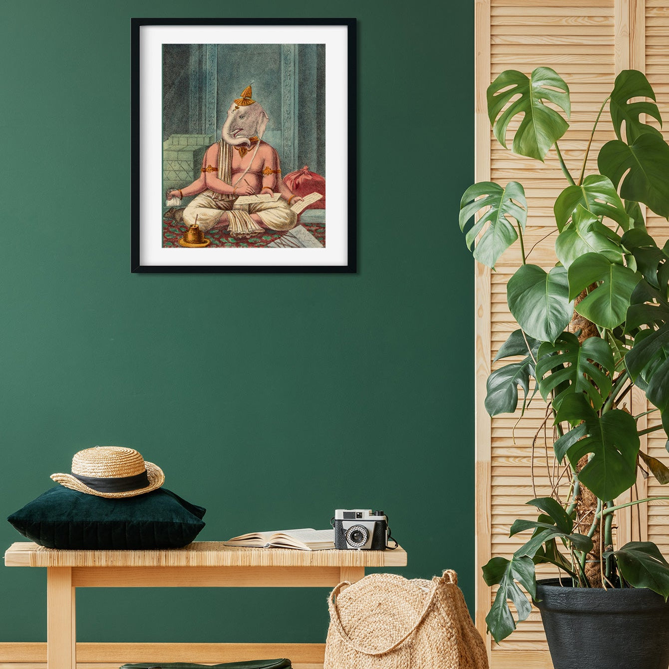Ganesha Painting 4 :5 Vertical Premium Wall Art Canvas by MeriDeewar
