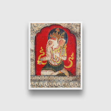 Ganeshji Painting - Meri Deewar 2 : 3 Vertical Premium Wall Art Canvas by MeriDeewar