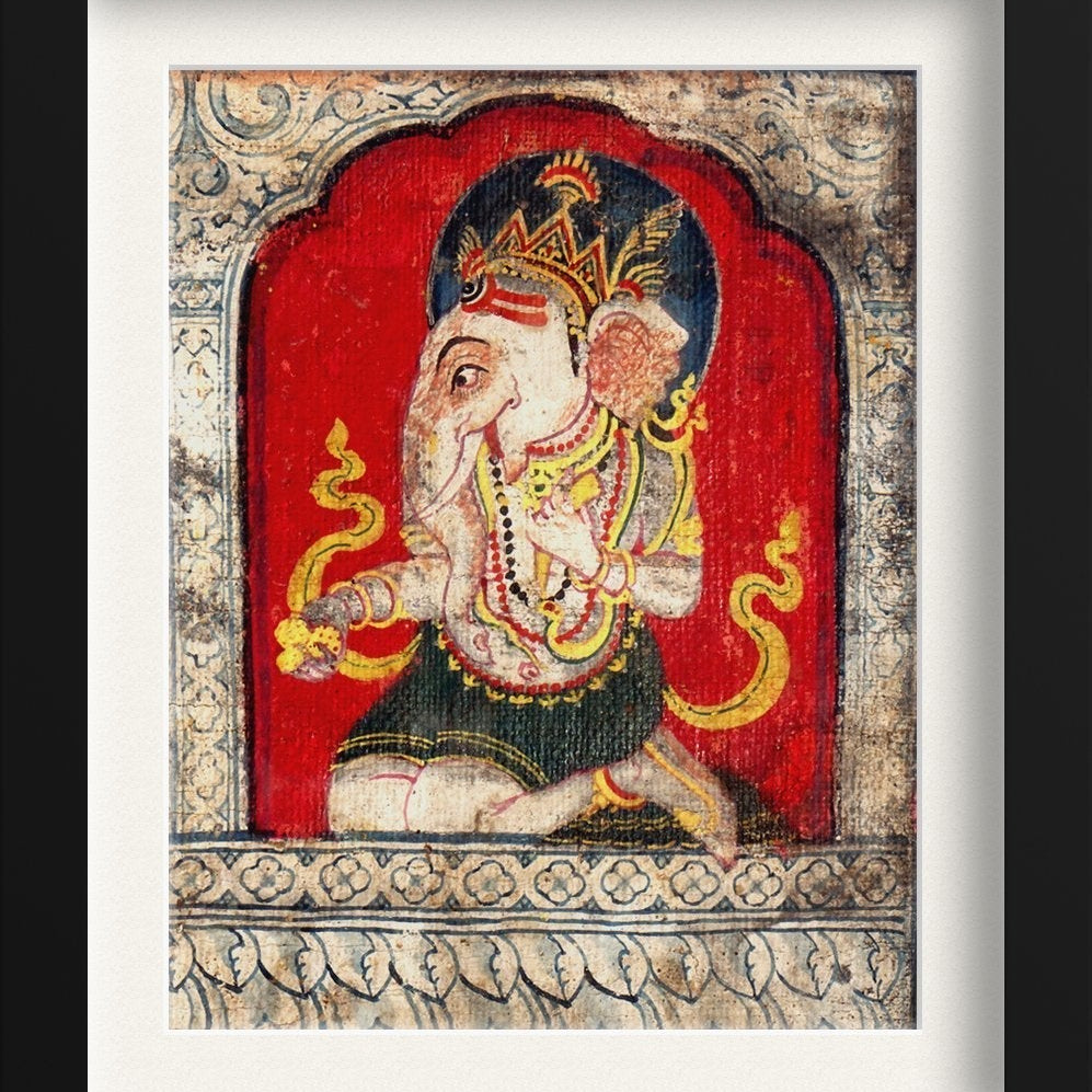 Ganeshji Painting - Meri Deewar 2 : 3 Vertical Premium Wall Art Canvas by MeriDeewar