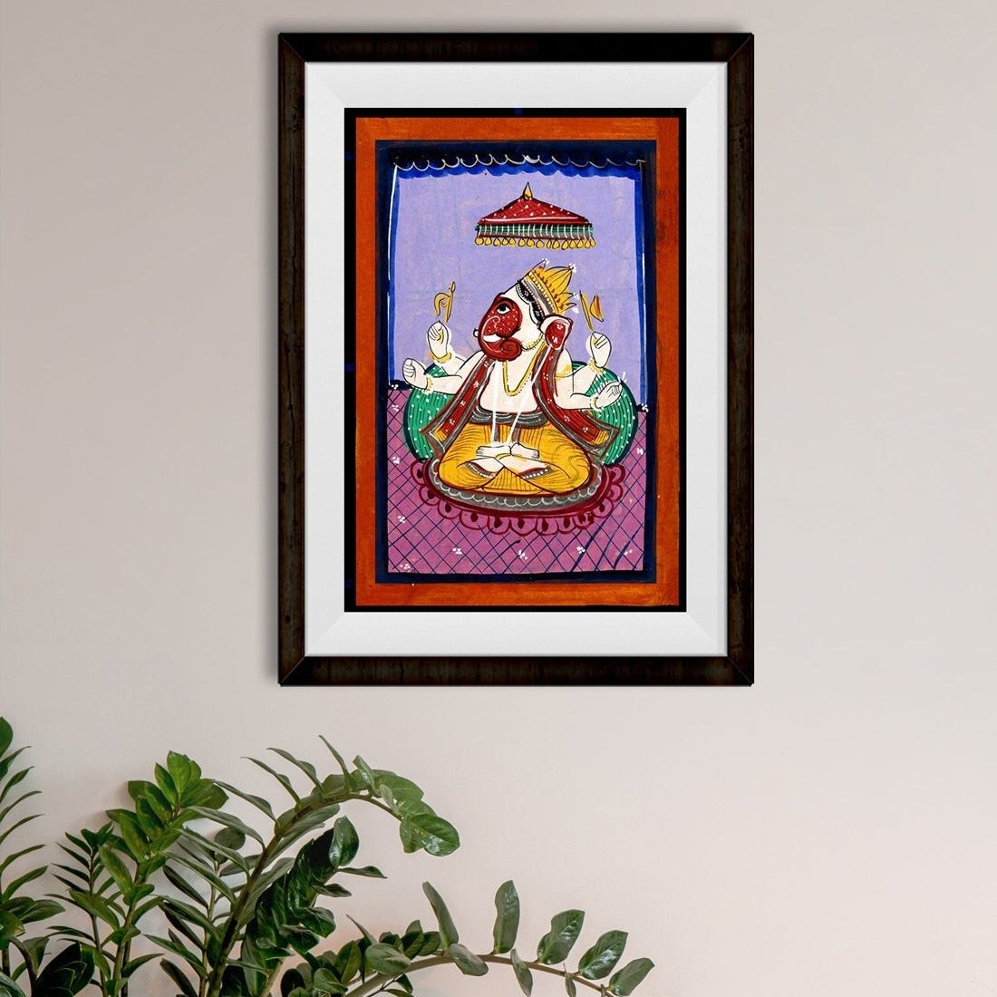 Ganeshji Painting - Meri Deewar 2 : 3 Vertical Premium Wall Art Canvas by MeriDeewar