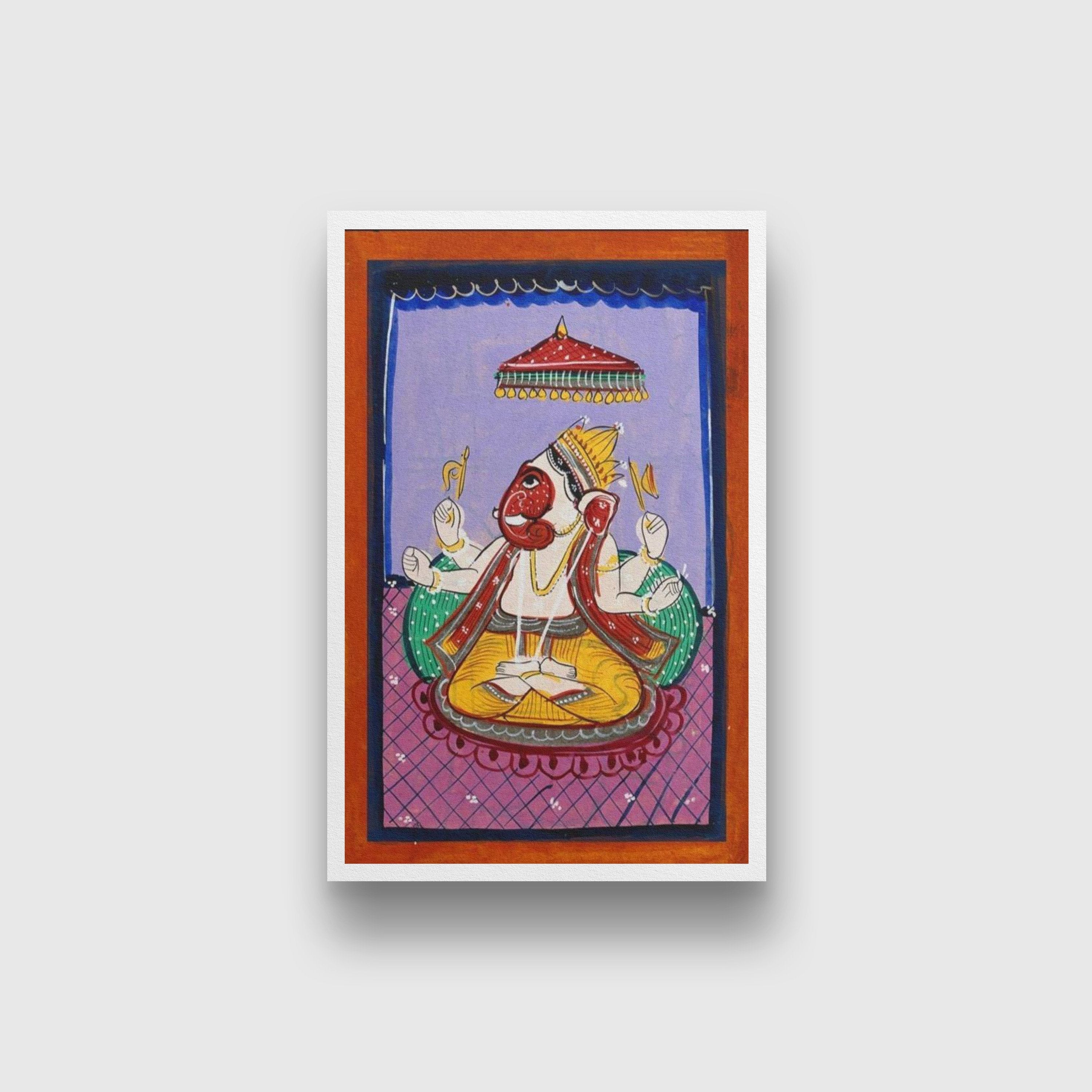 Ganeshji Painting - Meri Deewar 2 : 3 Vertical Premium Wall Art Canvas by MeriDeewar