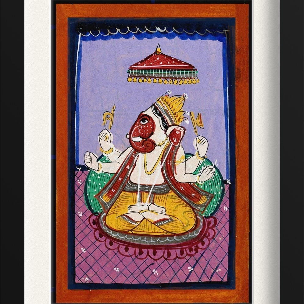 Ganeshji Painting - Meri Deewar 2 : 3 Vertical Premium Wall Art Canvas by MeriDeewar