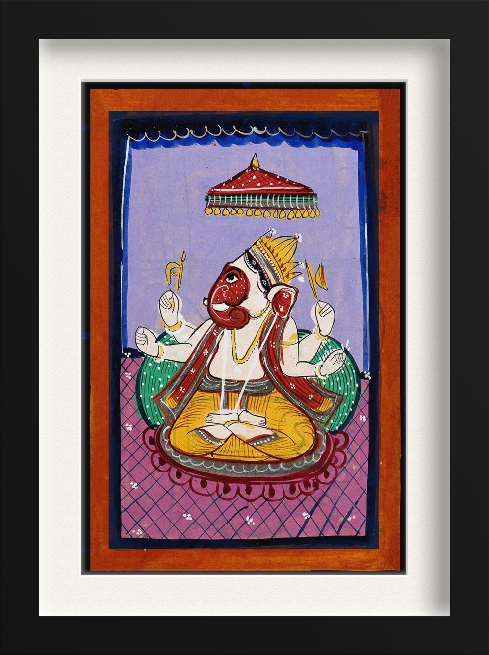 Ganeshji Painting - Meri Deewar 2 : 3 Vertical Premium Wall Art Canvas by MeriDeewar
