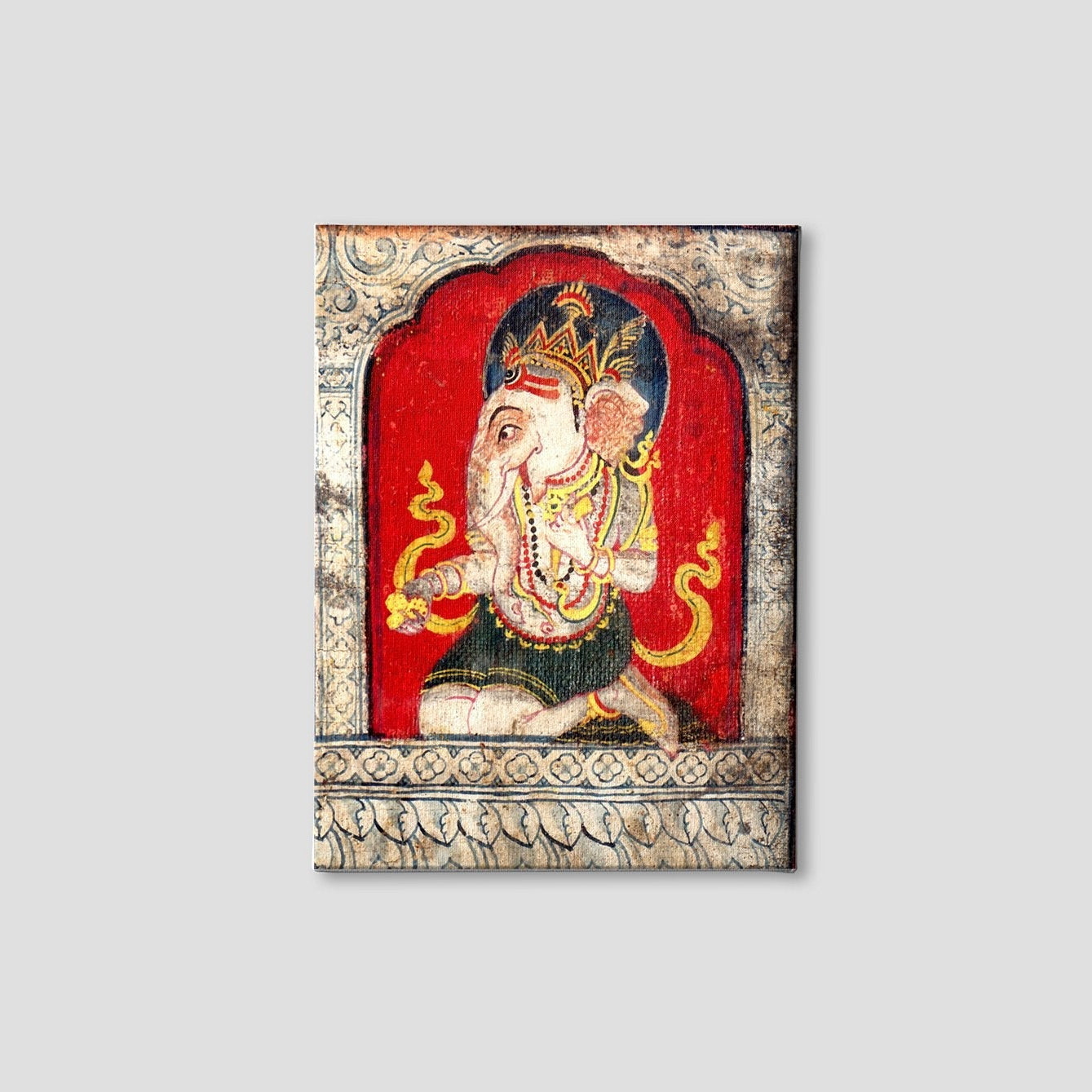 Ganeshji Painting - Meri Deewar 2 : 3 Vertical Premium Wall Art Canvas by MeriDeewar