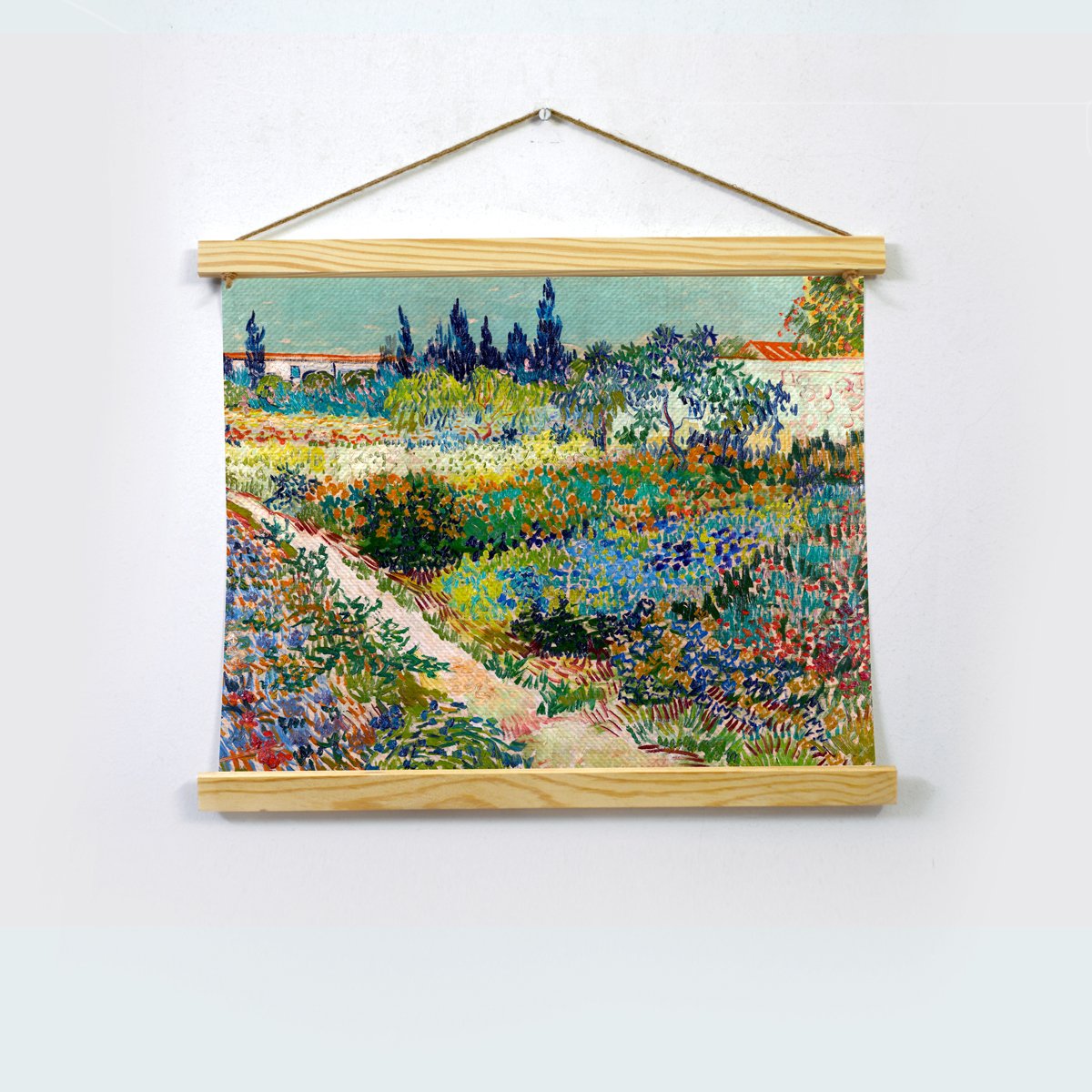 Garden By Van Gogh Hanging Canvas Painting - Meri Deewar Hanging Canvas Premium Wall Art Canvas by MeriDeewar