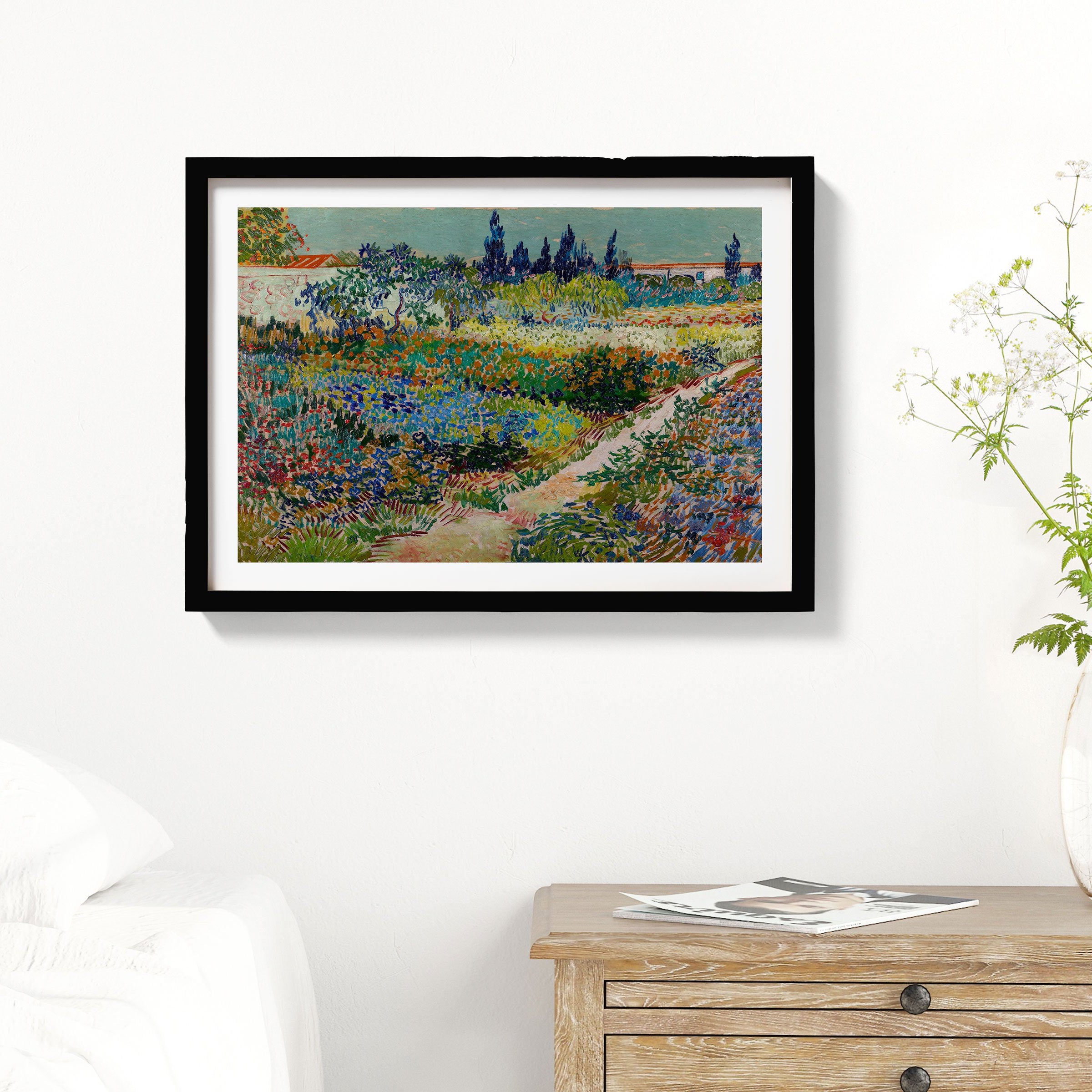 Garden by Van Gogh Painting - Meri Deewar 5 : 4 Horizontal Premium Wall Art Canvas by MeriDeewar