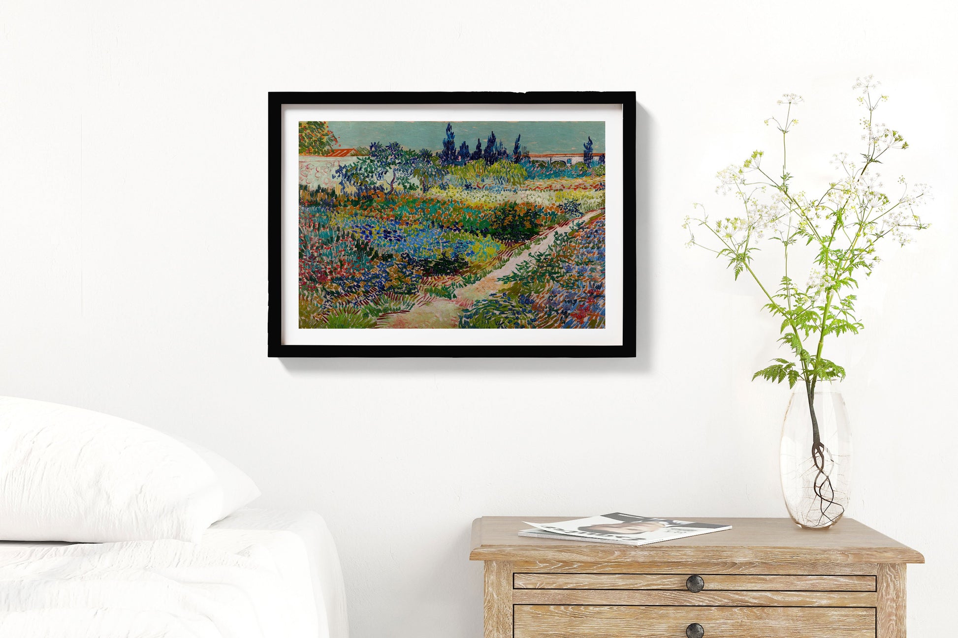 Garden by Van Gogh Painting - Meri Deewar 5 : 4 Horizontal Premium Wall Art Canvas by MeriDeewar