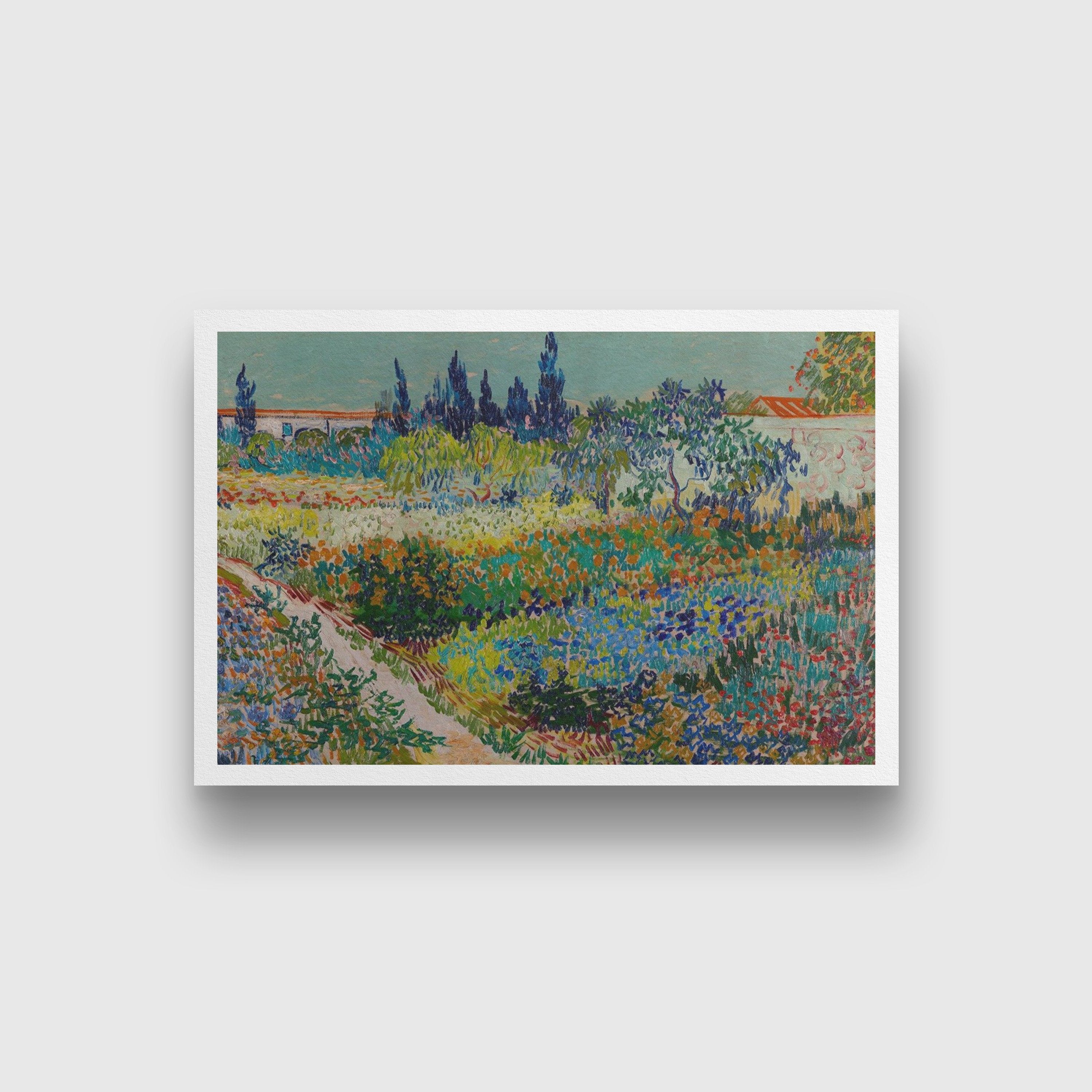 Garden by Van Gogh Painting - Meri Deewar 5 : 4 Horizontal Premium Wall Art Canvas by MeriDeewar