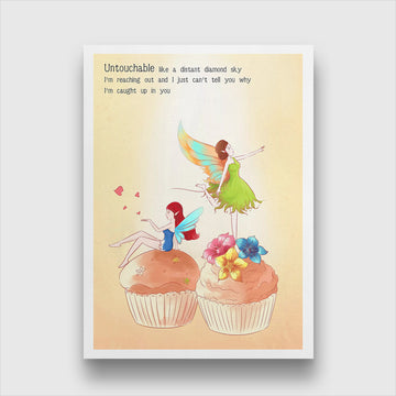 Garden Fairies Painting 2 : 3 Vertical Premium Wall Art Canvas by MeriDeewar