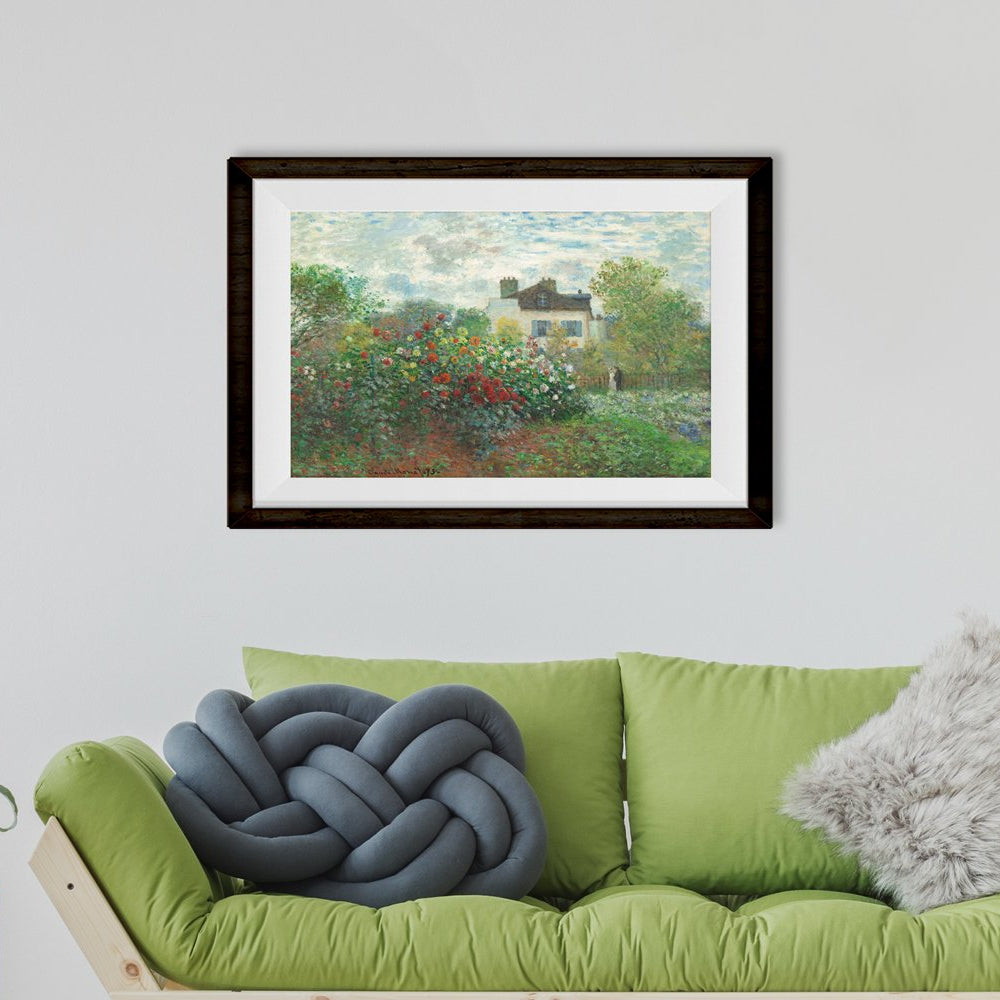 Garden Painting By Claude Monet- Meri Deewar 4 : 3 Horizontal Premium Wall Art Canvas by MeriDeewar