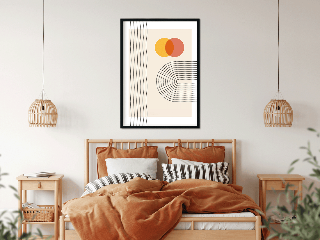 Geometric Lines wall Painting 4 X 5.5 Vertical Premium Wall Art Canvas by MeriDeewar