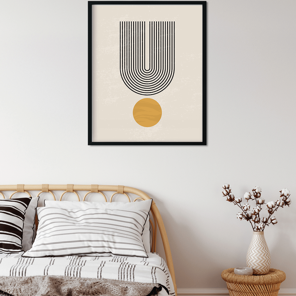 Geometric set Painting 4 :5 Vertical Premium Wall Art Canvas by MeriDeewar
