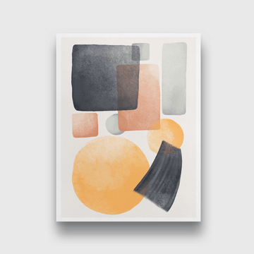 Geometric shapes abstract Painting 3 : 4 Vertical Premium Wall Art Canvas by MeriDeewar