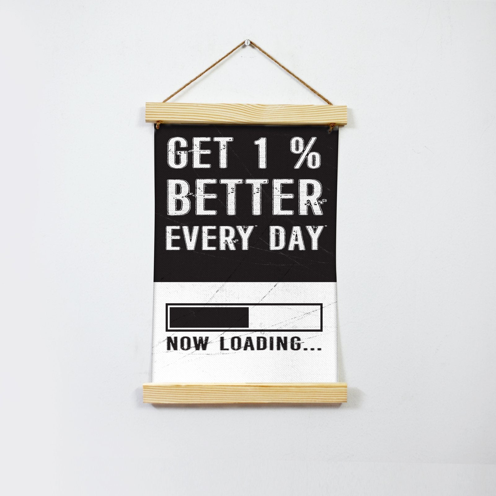 Get 1% Better every day Poster Canvas Hanging Canvas Premium Wall Art Canvas by MeriDeewar
