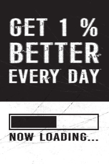 Get-1%-Better-every-day Poster Poster A3 / Poster Premium Wall Art Canvas by MeriDeewar