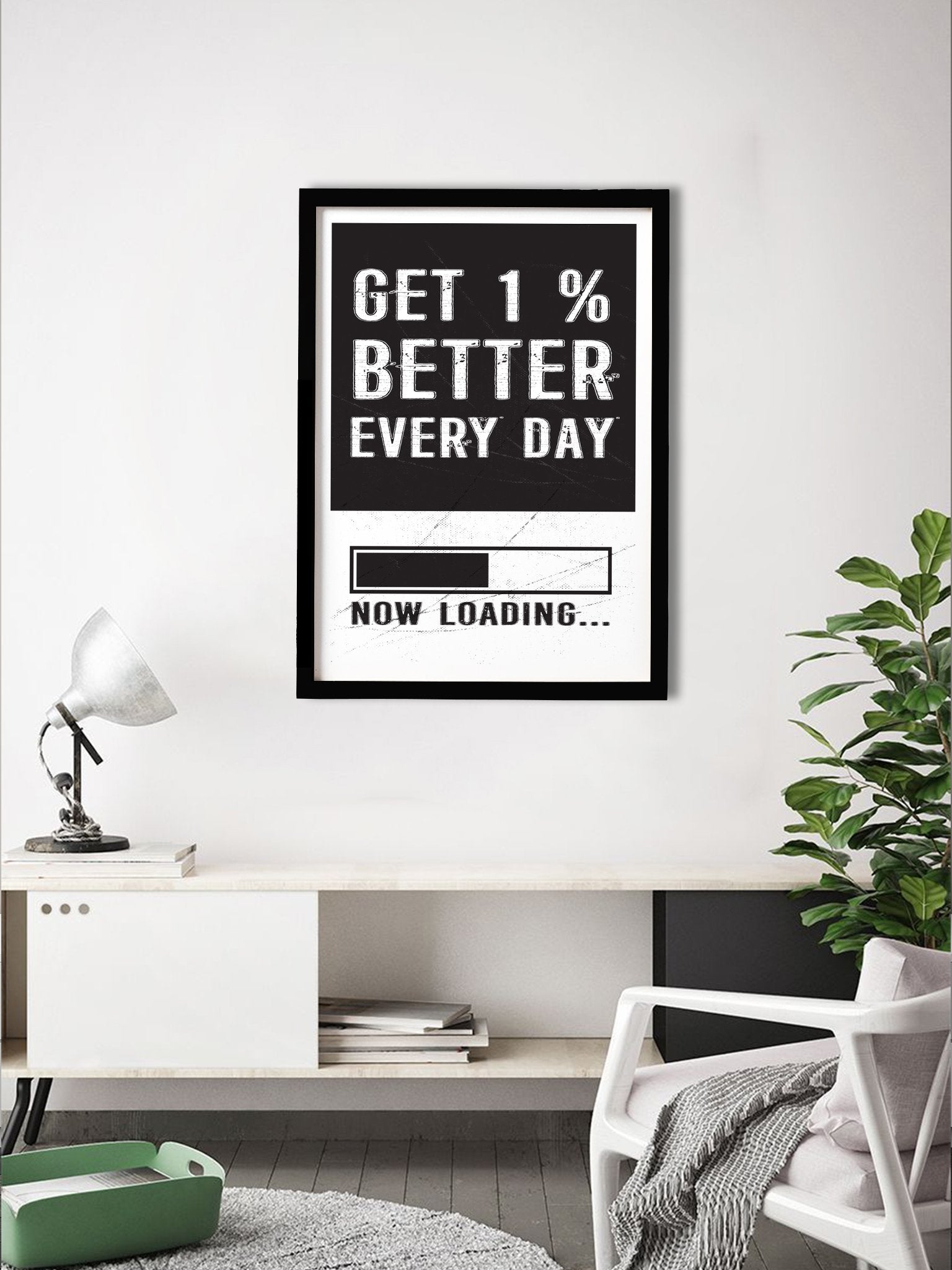 Get-1%-Better-every-day Poster Poster A3 / Poster Premium Wall Art Canvas by MeriDeewar