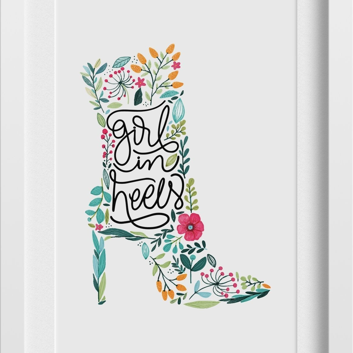 Girl-in-heels Painting - Meri Deewar 2 : 3 Vertical Premium Wall Art Canvas by MeriDeewar
