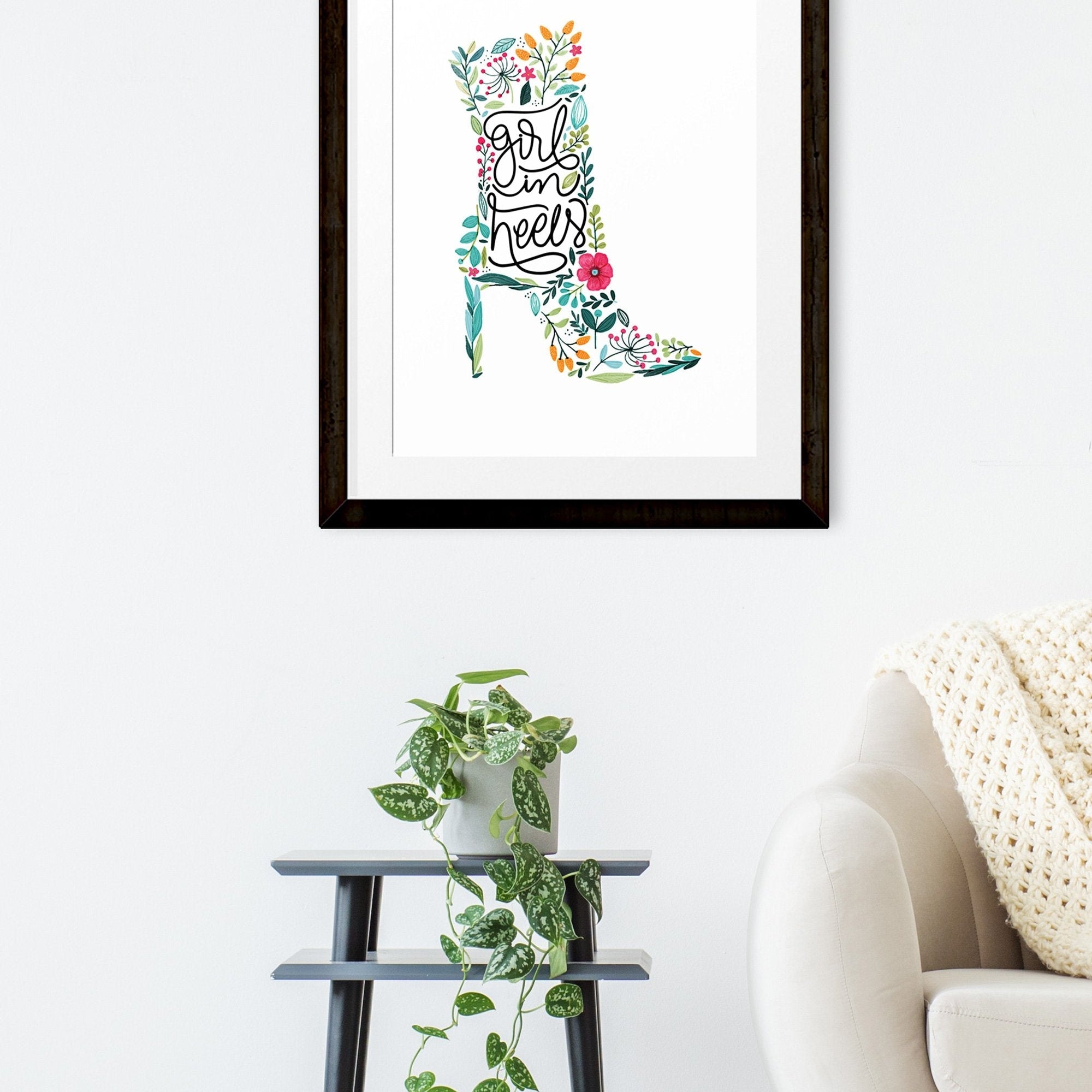 Girl-in-heels Painting - Meri Deewar 2 : 3 Vertical Premium Wall Art Canvas by MeriDeewar